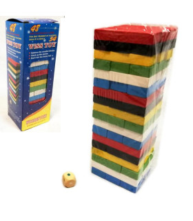 JUEGOS DE MESA   JUEGO BLOQUES MADERA APILABLE COLORES JUEGO BLOQUES MADERA APILABLE COLORES
