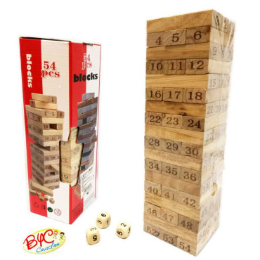 JUEGOS DE MESA   JUEGO BLOQUES MADERA APILABLE JUEGO BLOQUES MADERA APILABLE