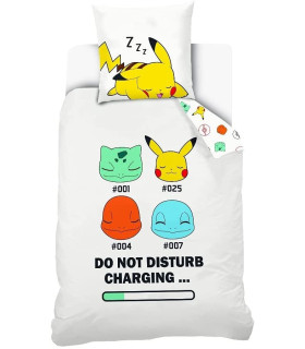 Funda Nordica Algodon Pokemon 140x200cm. funda Cojín: 63x63cm.