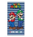 Toalla Super Mario Bros Algodón de rayas 70x140cm.