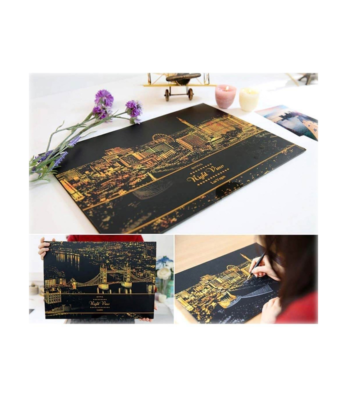 SET  PARA RASCAR  DE ARTE TERAPIA
