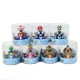 lote de 7 coches con figura  de super mario kart