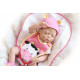 bebe reborn niña  completo de silicona durmiendo