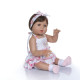 niña bebe reborn de 47cm completa de silicona  super económica