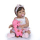 niña bebe reborn de 47cm completa de silicona  super económica