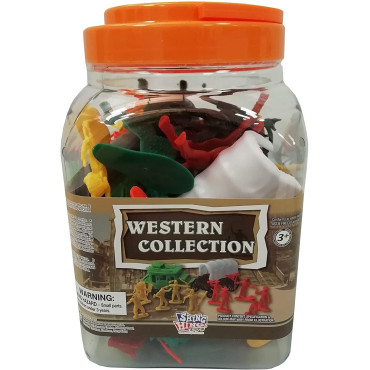 JUEGOS / JUGUETES   Cubo DE Indios Y Vaqueros - 36 Piezas Cubo 36 figuras de Indios y Vaqueros