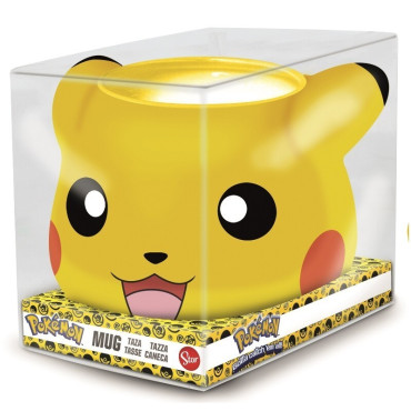 TAZA CERAMICA 3D POKEMON PIKACHU