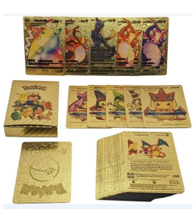 Inicio   caja con 55 cartas doradas Pokémon de plástico caja con 55 cartas doradas Pokémon de plástico