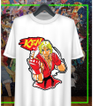 Camiseta manga corta ken rojo street fighter