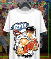 Camiseta manga corta Ryu azul street fighter
