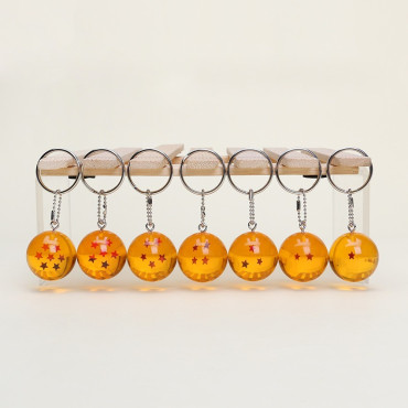 DRAGON BALL   7 unids lote 2.5 cm Dragon Ball Z Bolas De Cristal de 7 Estrellas PVC Figuras Juguetes Llavero Colgante estrella ¿