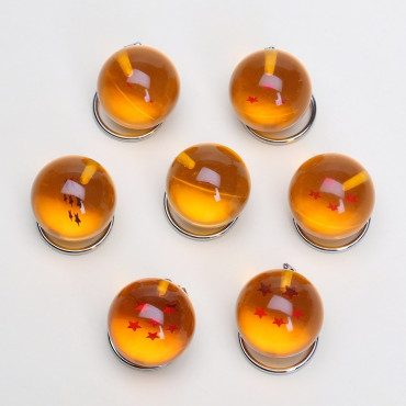DRAGON BALL   7 unids lote 2.5 cm Dragon Ball Z Bolas De Cristal de 7 Estrellas PVC Figuras Juguetes Llavero Colgante estrella ¿