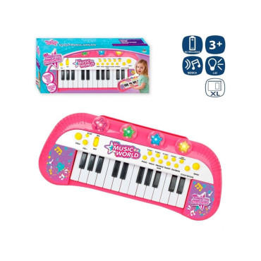 Inicio   ÓRGANO MUSICAL COLOR ROSA CON MELODIAS MULTIFUNCIÓN 40 CM ÓRGANO MUSICAL
CON LUZ Y MÚSICA. FUNCIONA CON PILAS 3XAA (NO