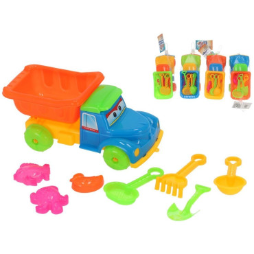 CONJUNTO PLAYA CAMION 8 PIEZAS 22x9x10cm