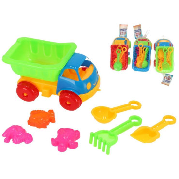 CONJUNTO PLAYA CAMION 7 PIEZAS 20x10x11cm
