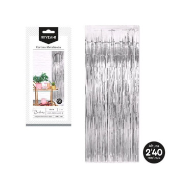 CORTINA DECORATIVA PLATA METALI 0 9x2 4m
