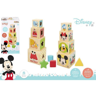 TORRE CUBOS MADERA DISNEY 37x12x12cm