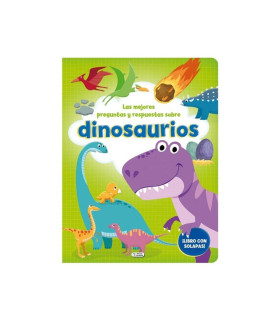 LIBRO CARTON SOLAPAS DINOSAURIOS 28 5x22 5cm