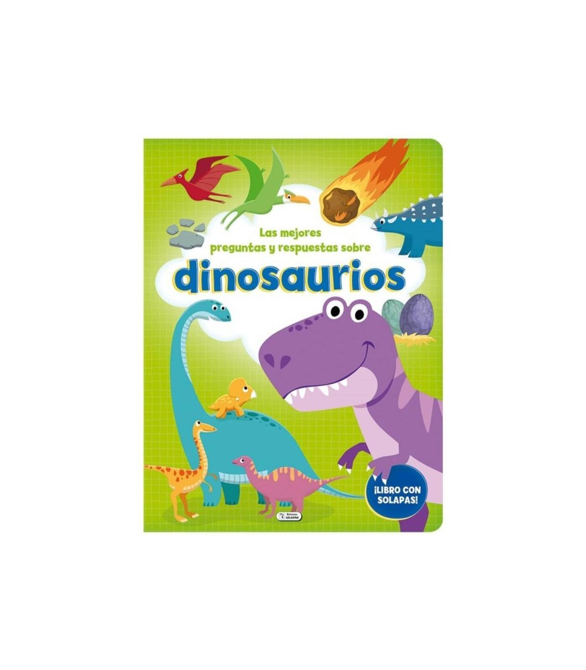 LIBRO CARTON SOLAPAS DINOSAURIOS 28 5x22 5cm