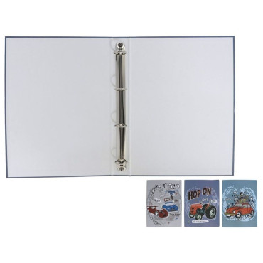 CARPETA 4 ANILLAS DIN A4 25mm COCHES