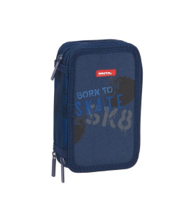 PLUMIER 3  CREMALLERA 36 PIEZAS SAFTA SKATE