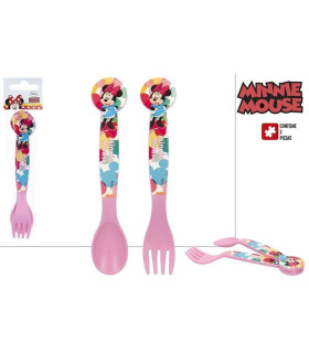 CUBIERTOS SET 2 PLASTICO MINNIE
