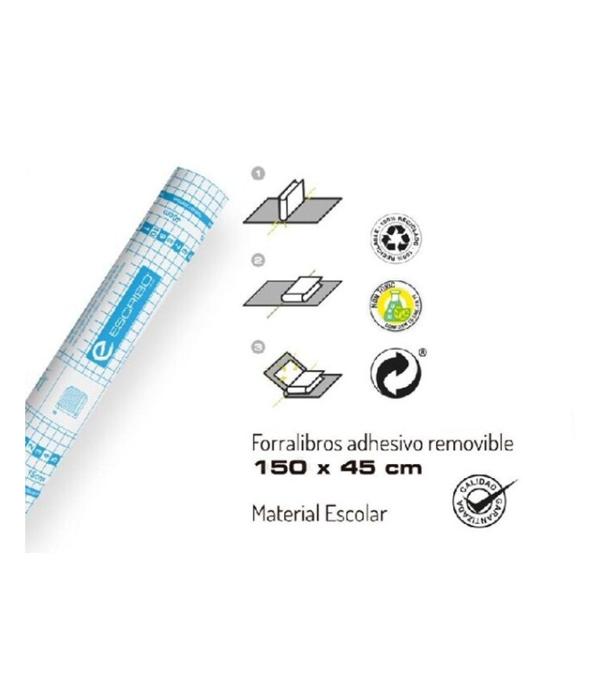 FORRO LIBROS ADHESIVO 0 45x1 5m(25)
