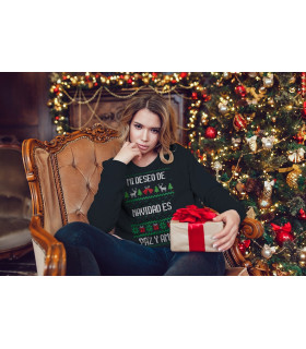 NAVIDAD   Sudadera Navidad Albithinia - Mi deseo de navidad es paz y amor LLEVA CONTIGO O OBSEQUIA EL MEJOR DESEO DE NAVIDAD EN 