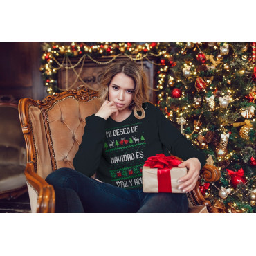 NAVIDAD   Sudadera Navidad Albithinia - Mi deseo de navidad es paz y amor LLEVA CONTIGO O OBSEQUIA EL MEJOR DESEO DE NAVIDAD EN 