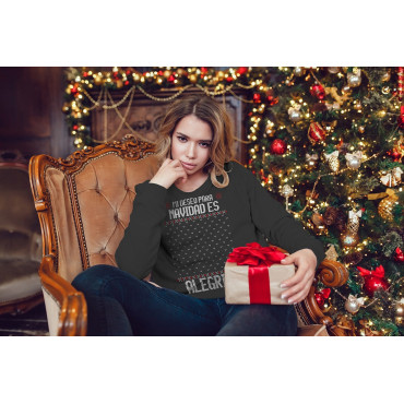 NAVIDAD   Sudadera Navidad Albithinia - Mi deseo para navidad es alegria 3 LLEVA CONTIGO O OBSEQUIA EL MEJOR DESEO DE NAVIDAD EN