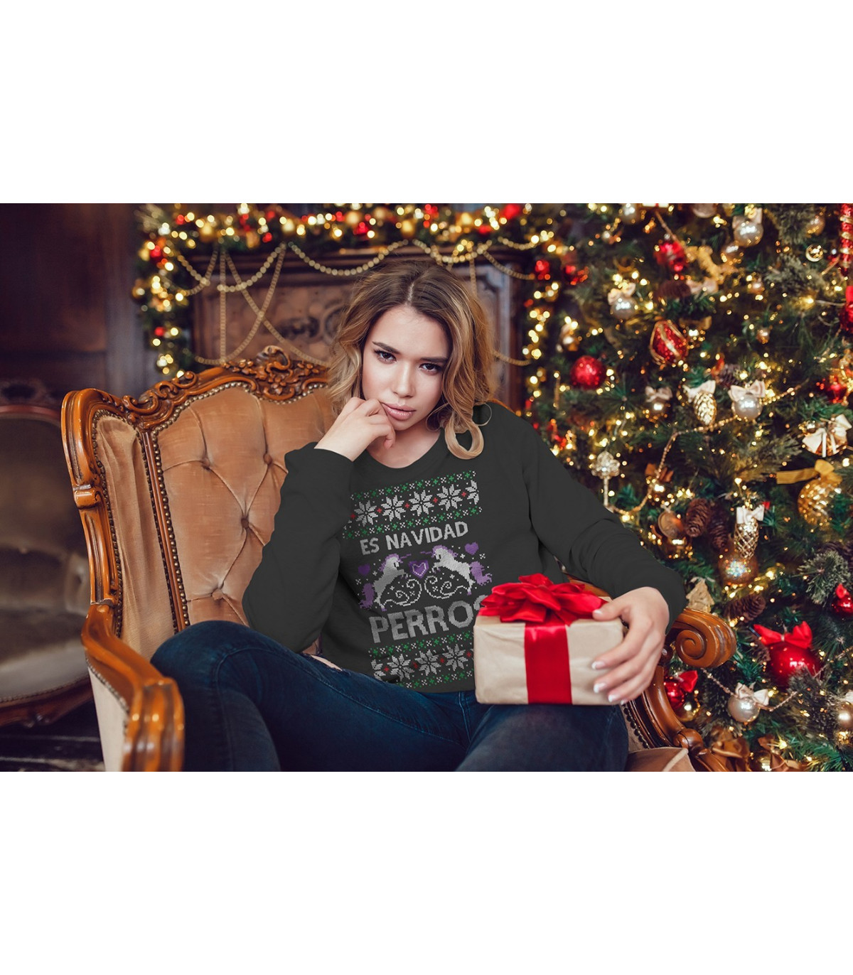 NAVIDAD   Sudadera Navidad Albithinia - Es navidad perros LLEVA CONTIGO O OBSEQUIA EL MEJOR DESEO DE NAVIDAD EN ESTAS FECHAS!