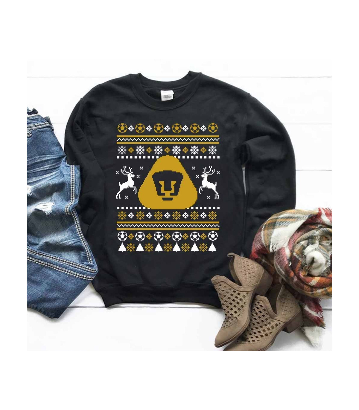 NAVIDAD   Sudadera Navidad Futbol - Pumas MX LLEVA CONTIGO Y OBSEQUIA EL MEJOR DETALLE DE NAVIDAD PARA UN FAN DEL FUTBOL!