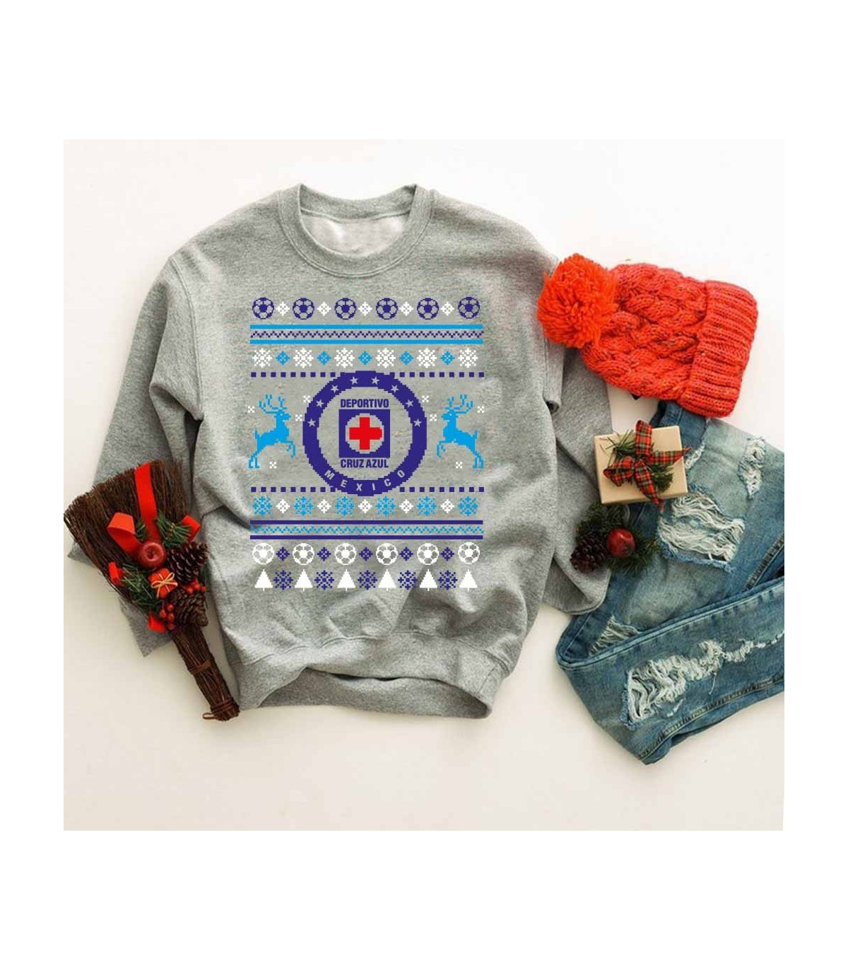NAVIDAD   Sudadera Navidad Futbol -Deportivo Cruz Azul LLEVA CONTIGO Y OBSEQUIA EL MEJOR DETALLE DE NAVIDAD PARA UN FAN DEL FUTB