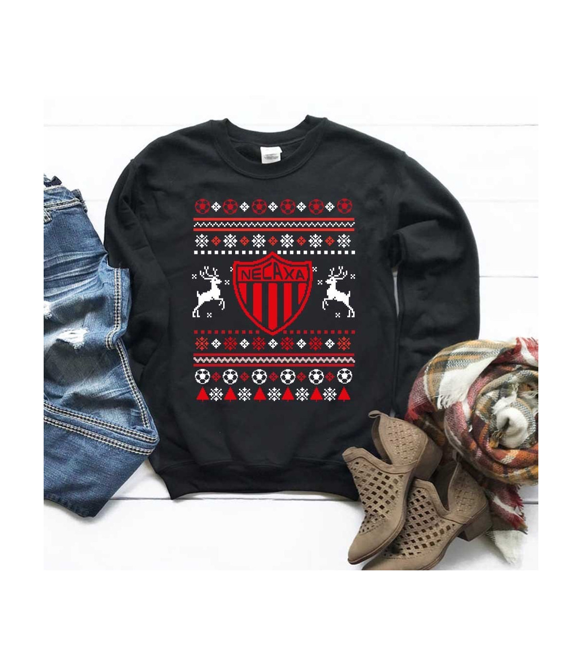 NAVIDAD   Sudadera Navidad Futbol - FC Necaxa LLEVA CONTIGO Y OBSEQUIA EL MEJOR DETALLE DE NAVIDAD PARA UN FAN DEL FUTBOL!