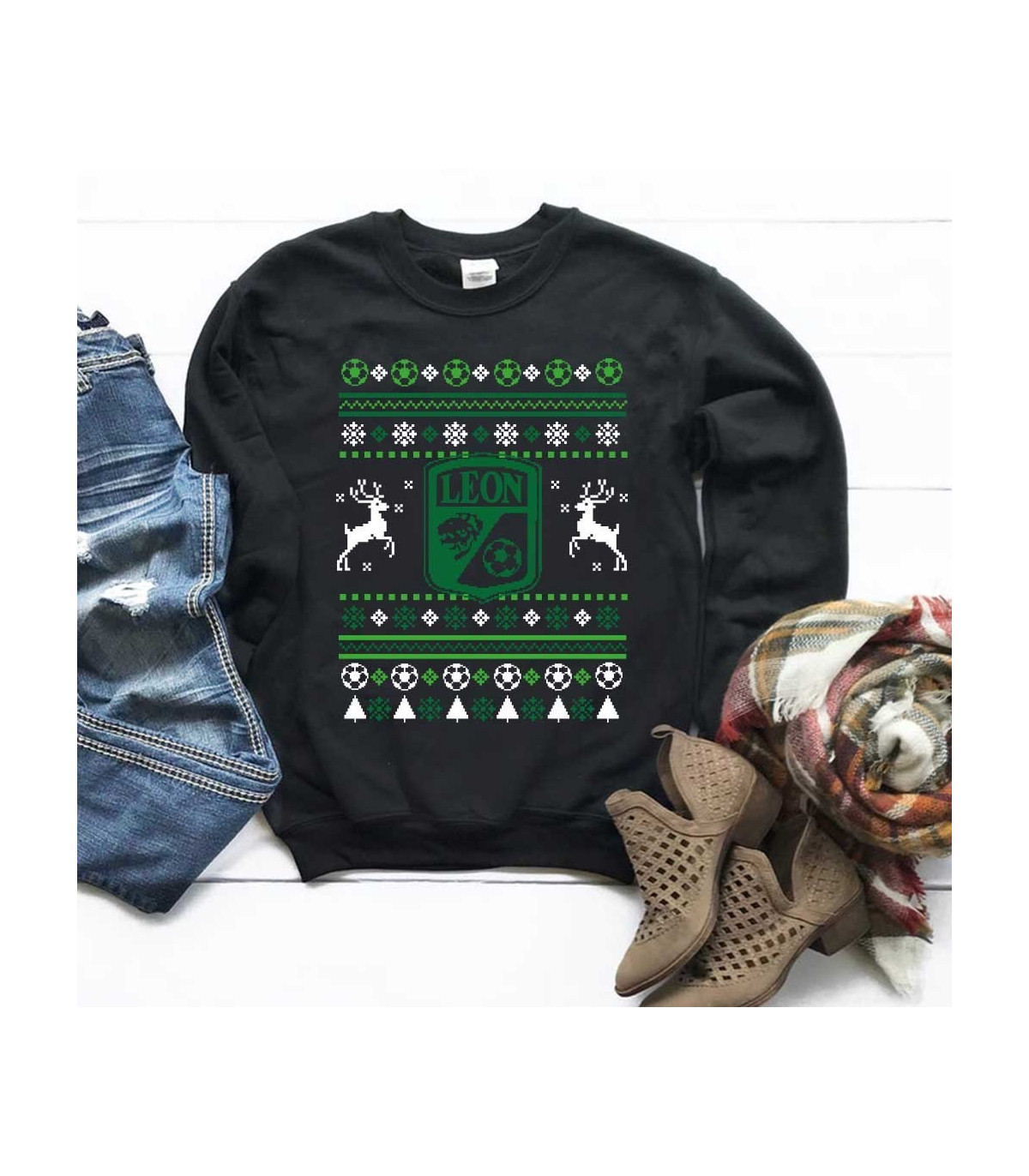 NAVIDAD   Sudadera Navidad Futbol - León LLEVA CONTIGO Y OBSEQUIA EL MEJOR DETALLE DE NAVIDAD PARA UN FAN DEL FUTBOL!