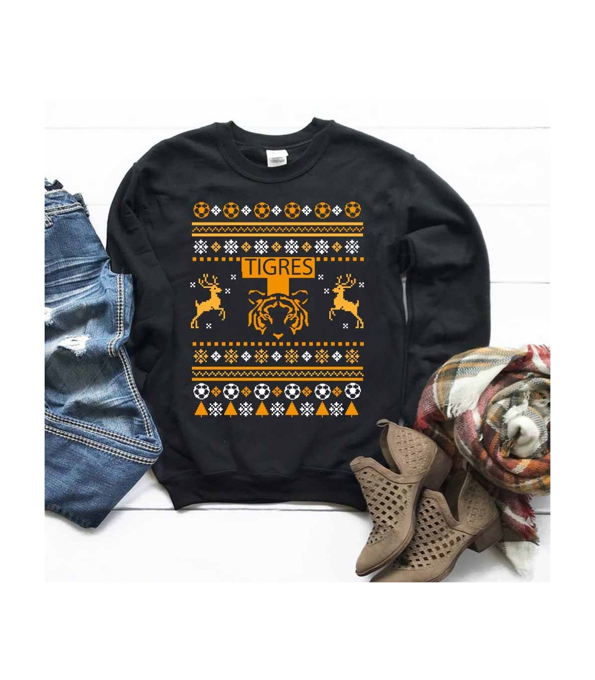 NAVIDAD   Sudadera Navidad Futbol - Tigres LLEVA CONTIGO Y OBSEQUIA EL MEJOR DETALLE DE NAVIDAD PARA UN FAN DEL FUTBOL!