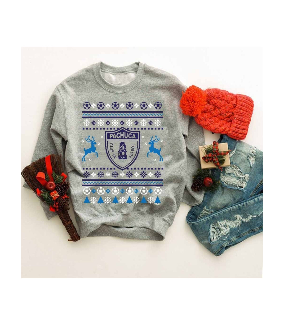 NAVIDAD   Sudadera Navidad Futbol - Pachuca LLEVA CONTIGO Y OBSEQUIA EL MEJOR DETALLE DE NAVIDAD PARA UN FAN DEL FUTBOL!