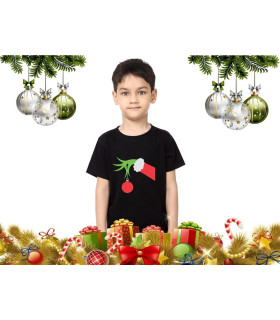 CAMISETAS   CAMISETA NAVIDEÑA MANO CON BOLA GRINCH DISFRUTA DE LA EPOCA DECEMBRINA Y ENCARGA LA CAMISETA NAVIDEÑA PERSONALIZADA 