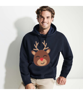 ROPA   SUDADERA NAVIDEÑA - NIÑOS  Y ADULTOS CABEZA DE RENO DISFRUTA DE LA EPOCA DECEMBRINA Y ENCARGA LA CAMISETA NAVIDEÑA PERSON