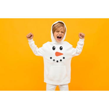 ROPA   SUDADERA NAVIDEÑA - NIÑOS  Y ADULTOS CARA MUÑECO DE NIEVE DISFRUTA DE LA EPOCA DECEMBRINA Y ENCARGA LA CAMISETA NAVIDEÑA 