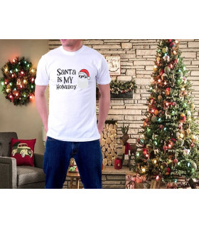 CAMISETAS   CAMISETA NAVIDEÑA -SANTA IS MY HOMEBOY DISFRUTA DE LAS NAVIDADES Y ENCARGA LA CAMISETA PERSONALIZADA PARA TI, TU FAM