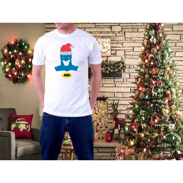 CAMISETAS   CAMISETA NAVIDEÑA - batman  azul DISFRUTA DE LAS NAVIDADES Y ENCARGA LA CAMISETA PERSONALIZADA PARA TI, TU FAMILIA Y