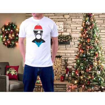 CAMISETAS   CAMISETA NAVIDEÑA -  con antifaz DISFRUTA DE LAS NAVIDADES Y ENCARGA LA CAMISETA PERSONALIZADA PARA TI, TU FAMILIA Y