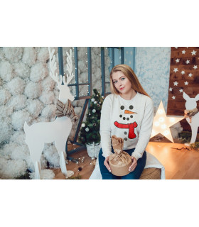 Sudadera Navideña – Muñeco navideño bufanda