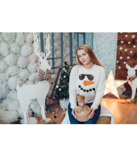 Sudadera Navideña – muñeco nieve lentes