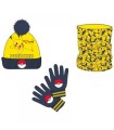 Set gorro braga cuello y guantes Pikachu Pokemon