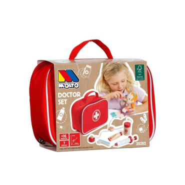 Inicio   MALETIN DOCTOR CON ACCESORIOS DE MADERA Maletín MOLTO Doctor de Madera 
Molto- Maletín Kit de Médico con Accesorios
