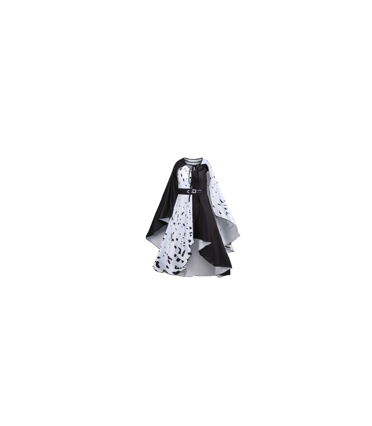 Inicio   disfraz de cruella de vil para niñas con capa Este disfraz de Cruella de Vil para niñas incluye un vestido y una capa. 