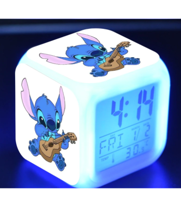 R-timer Stitch - Reloj despertador digital con temperatura, luz