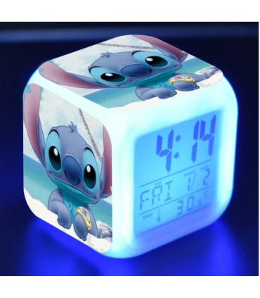 Stitch Alarm Clock, Dibujos animados Led Stitch, Niños Stitch, Stitch  Niño